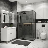 Grossman Cosmo 110x80x195 120.K33.02.1180.21.10 (черный матовый/тонированно стекло) Image #6