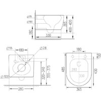 Roxen Antares Bidet в комплекте с инсталляцией StounFix Dual Fresh 6 в 1 966690 (кнопка: бежевый) Image #17