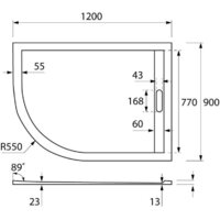 Cezares Tray-AS-RH-120/90-550-30-W-R 120x90 Image #2