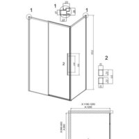 Grossman Galaxy 120x90x195 120.K33.01.1290.21.02 (черный матовый/шиншилла стекло) Image #10