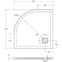 BelBagno TRAY-MR-UNO-R-90-550-35-NERO-CR 90x90 Image #8