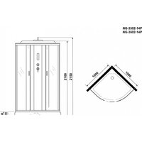 Niagara NG-3502-14P 100x100 (тонированное стекло) Image #4