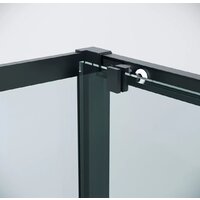 Grossman Cosmo 100x80x195 120.K33.02.1080.21.00 (черный матовый/прозрачное стекло) Image #4