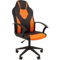 CHAIRMAN Стандарт СТ-17 Гейм (экопремиум, черный/оранжевый)