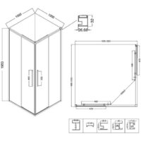 Niagara NG-6624-34 100x100x195 (хром/прозрачное стекло) Image #13