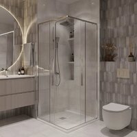 Niagara NG-6624-34 100x100x195 (хром/прозрачное стекло) Image #4