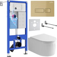 Roxen Royal Matt в комплекте с инсталляцией StounFix Dual Fresh 6 в 1 968227 (кнопка: брашированное золото) Image #1