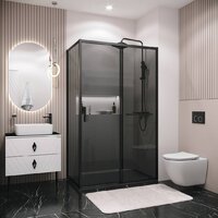 Grossman Style 100x100x195 120.K33.05.1010.21.10 (черный матовый/стекло тонированное) Image #8