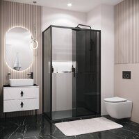 Grossman Style 100x100x195 120.K33.05.1010.21.10 (черный матовый/стекло тонированное) Image #9