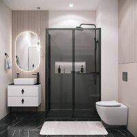 Grossman Style 100x100x195 120.K33.05.1010.21.10 (черный матовый/стекло тонированное) Image #7