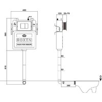 Roxen Antares в комплекте с инсталляцией Roxen Attach 5 в 1 968415 (кнопка: брашированное золото) Image #6