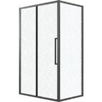 Grossman Cosmo 100x70x195 120.K33.02.1070.21.02 (черный матовый/шиншилла стекло) Image #1