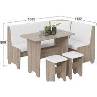 Трия Техас исп. 1 (дуб сонома трюфель/экокожа белый) Image #2