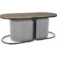 Signal Dual (+ 2 пуфа, дуб артизан/черный/серый) Image #2