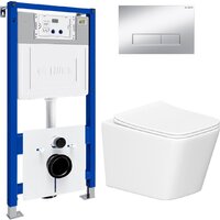 Lauter Square 214903 с кнопкой 219703HD (узкая, сатин)