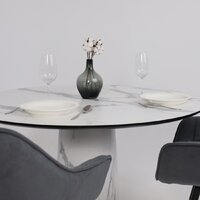 Lepremo AV 1317 HPL+МДФ 1200 (мрамор белый/черный) Image #9