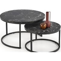 Halmar Java 2 стола (черный мрамор/черный)