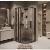 Grossman Cosmo 100x100x195 301.K33.02.1010.42.00 (графит сатин/прозрачное стекло) Image #9