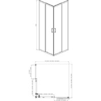 Aquatek AQ ARI KV 09020BL 90x90 (черный/прозрачное стекло) Image #6