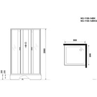 Niagara NG-1108-14BK 90x90x200 Image #3