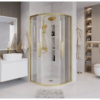 Grossman Cosmo 100x100x195 301.K33.02.1010.32.00 (золото сатин/прозрачное стекло) Image #8