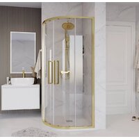 Grossman Cosmo 100x100x195 301.K33.02.1010.32.00 (золото сатин/прозрачное стекло) Image #7