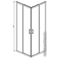 Aquatek AQ ARI KV 09020CH 90x90 (хром/прозрачное стекло) Image #2