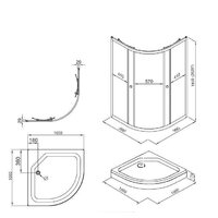 Triton Альфа Хром А1 100х100 без поддона (прозрачное стекло) Image #2