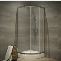 Triton Альфа Хром А1 100х100 без поддона (прозрачное стекло) Image #9