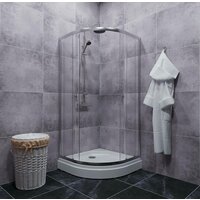 Triton Альфа Хром А1 100х100 без поддона (прозрачное стекло) Image #3