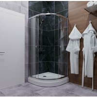 Triton Альфа Хром А1 100х100 без поддона (прозрачное стекло) Image #4