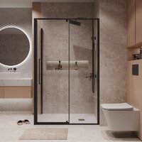 Niagara 120x80x195 NG-85-12AB-A80B-34 (черный матовый/прозрачное стекло) Image #9