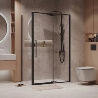 Niagara 120x80x195 NG-85-12AB-A80B-34 (черный матовый/прозрачное стекло) Image #8