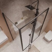 Niagara 120x80x195 NG-85-12AB-A80B-34 (черный матовый/прозрачное стекло) Image #10