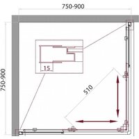 BelBagno UNIQUE-A-2-75/90-C-Cr (прозрачное стекло) Image #7