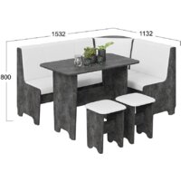 Трия Техас исп. 1 (ателье темный/экокожа белый) Image #2