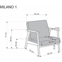 Halmar Milano 1s tap. castel 93 (серый) Image #2
