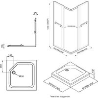 Triton Вента 100x100 (хром, с поддоном) Image #11
