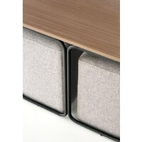 Halmar Pampa + 2 пуфа (орех/черный, серый) Image #3