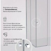 AM.PM X-joy 90x90 W94G-403-9090-MT1K (серебристый/прозрачное стекло) Image #4