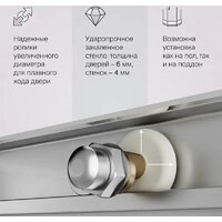 AM.PM X-joy 90x90 W94G-403-9090-MT1K (серебристый/прозрачное стекло) Image #5
