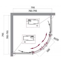 BelBagno UNO-195-R-2-80-P-Cr (текстурное стекло) Image #4