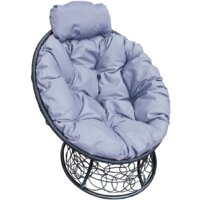 M-Group Папасан мини 12070409 (черный ротанг/серая подушка) Image #1