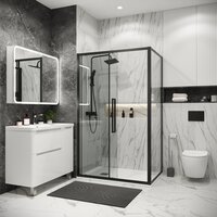 Grossman Cosmo 120x80x195 120.K33.02.1280.21.00 (черный матовый/стекло прозрачное) Image #8