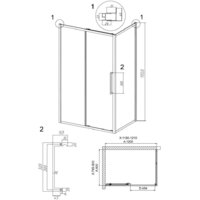 Grossman Cosmo 120x80x195 120.K33.02.1280.21.00 (черный матовый/стекло прозрачное) Image #10