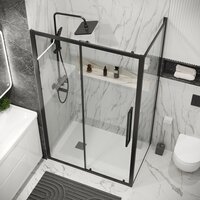 Grossman Cosmo 120x80x195 120.K33.02.1280.21.00 (черный матовый/стекло прозрачное) Image #9