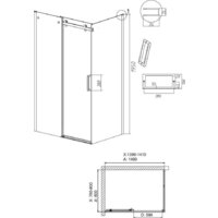 Grossman Classic 140x80x195 120.K33.04.1480.21.00 (черный матовый/стекло прозрачное) Image #10