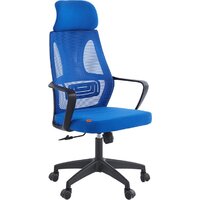 CHAIRMAN CH636 (ткань, черный пластик/синий)