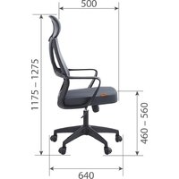 CHAIRMAN CH636 (ткань, черный пластик/синий) Image #5