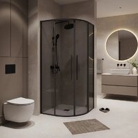 Niagara NG-2826-34BLACK 90x90x195 (черный матовый/тонированное стекло) Image #2